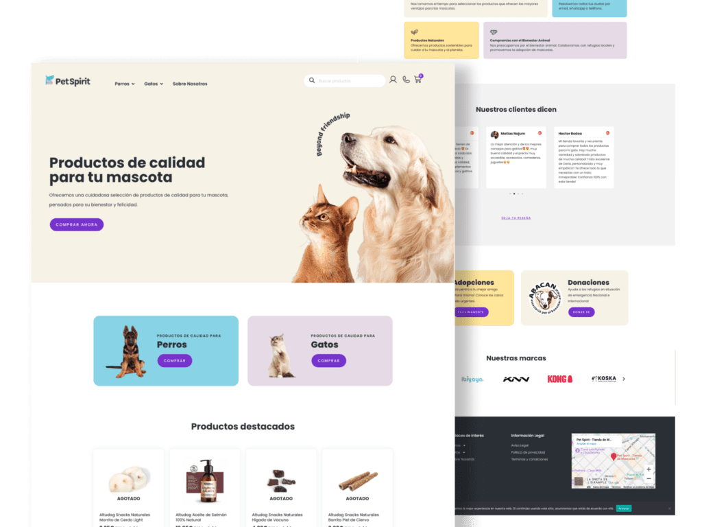 Ecommerce Pet Spirit - Agencia Diseño Web Barcelona